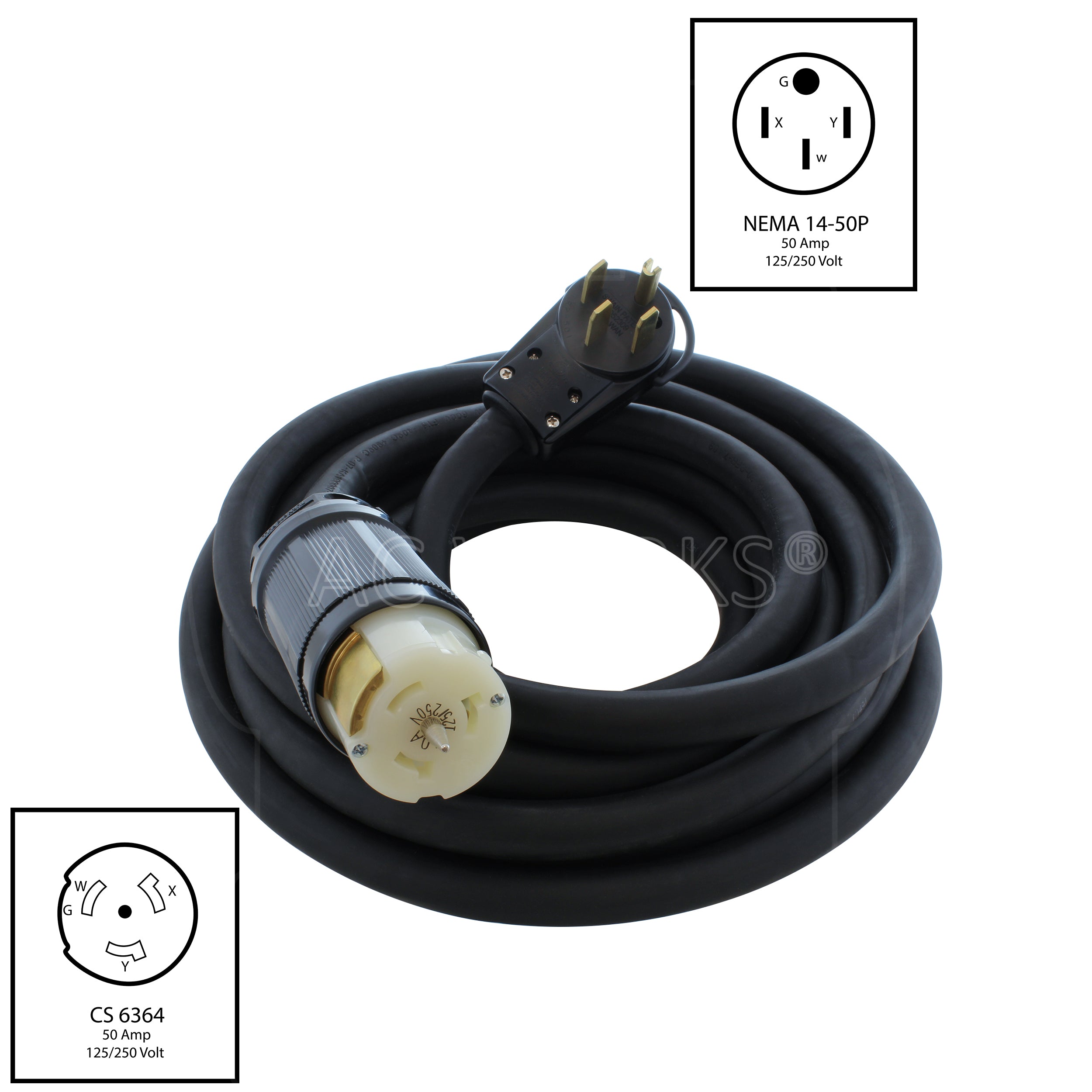 NEMA 14-50P to CS6364 cord