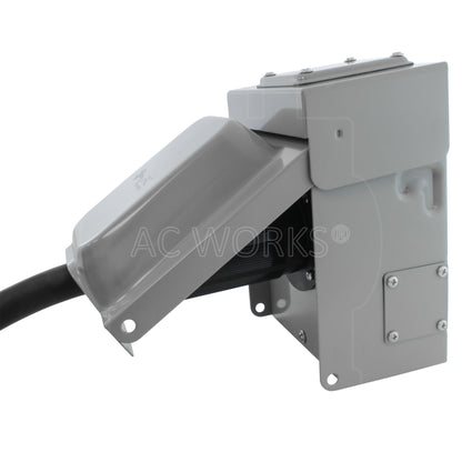 AC WORKS® [TEL530] Temp Power L5-30P 30A 3-Prong Locking Plug to CS6364 50A Connector