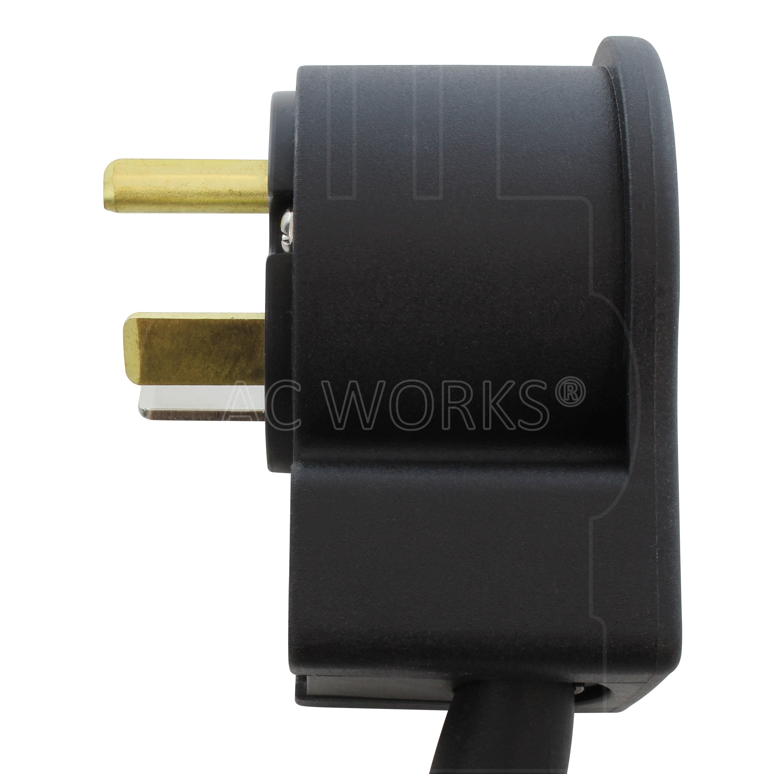 AC WORKS® [TETT] Temporary Power RV 30A TT-30P Plug to CS6364 50A Locking Female Rubber Adapter Cord