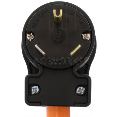 NEMA TT-30P, straight blade 3-prong Male Plug 