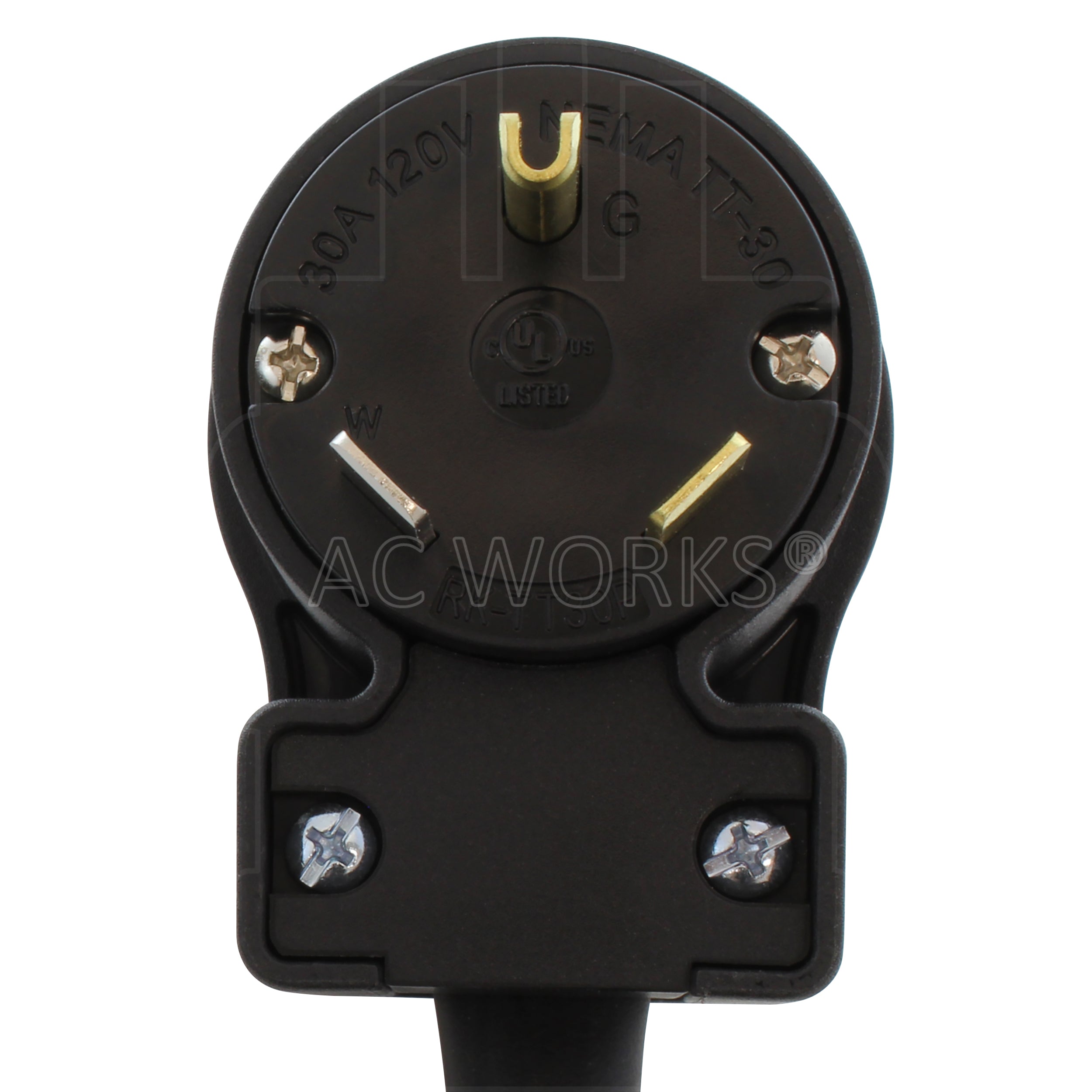NEMA TT-30P, 3-prong male plug