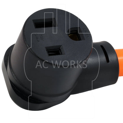 AC WORKS® [WDSS2650-018] 1.5FT SS2-50P/ CS6365 50A 125/250V Locking Plug NEMA 6-50R 50A 250V Adapter