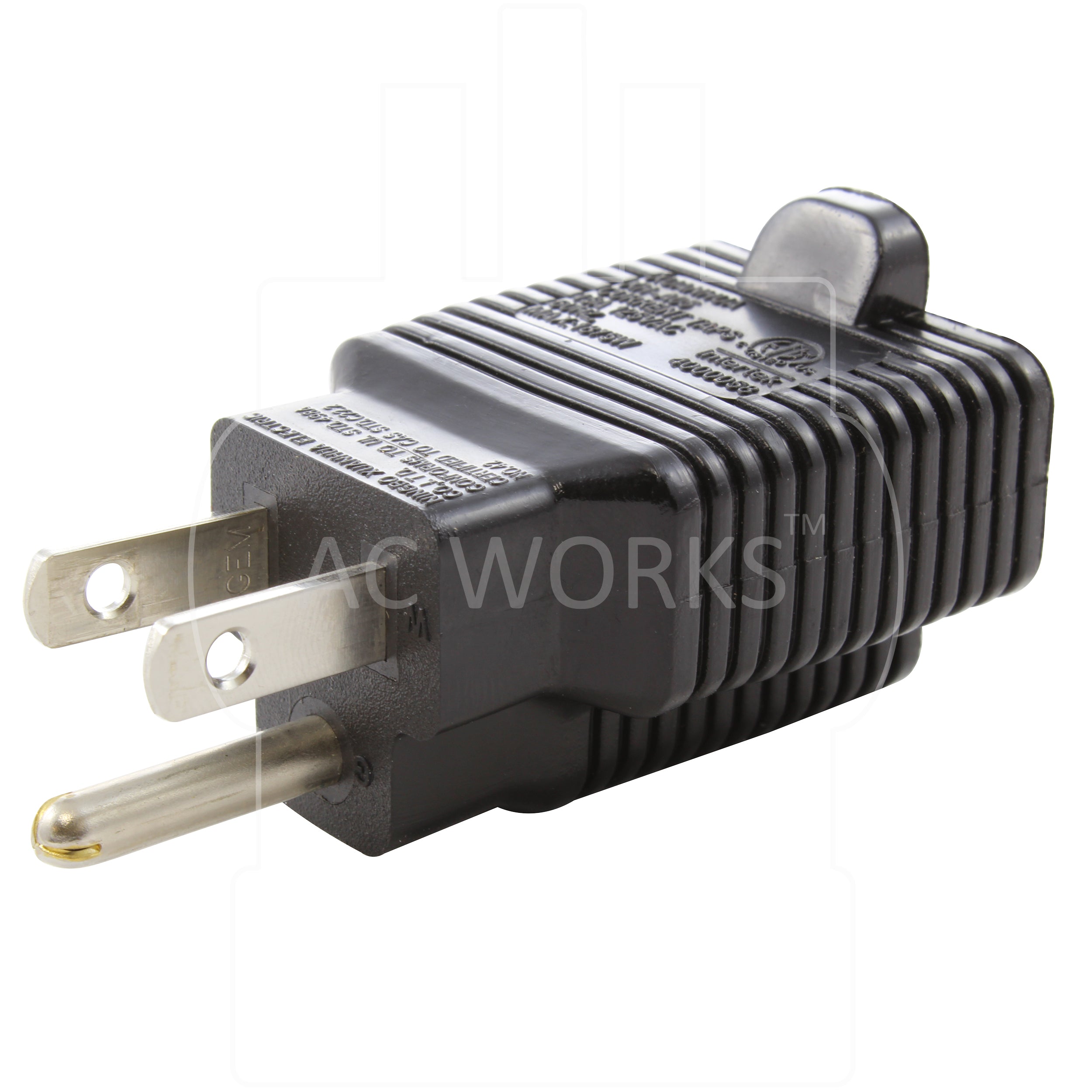 NEMA 5-15 to NEMA 5-20 15/20A 125Volt Plug Adapter with ETL Safety