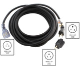 NEMA 5-20 Extension Cord with Household Adapter