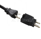 NEMA 5-20 to NEMA 5-15 T-Blade Plug to Household Plug Adapter by AC WORKS®