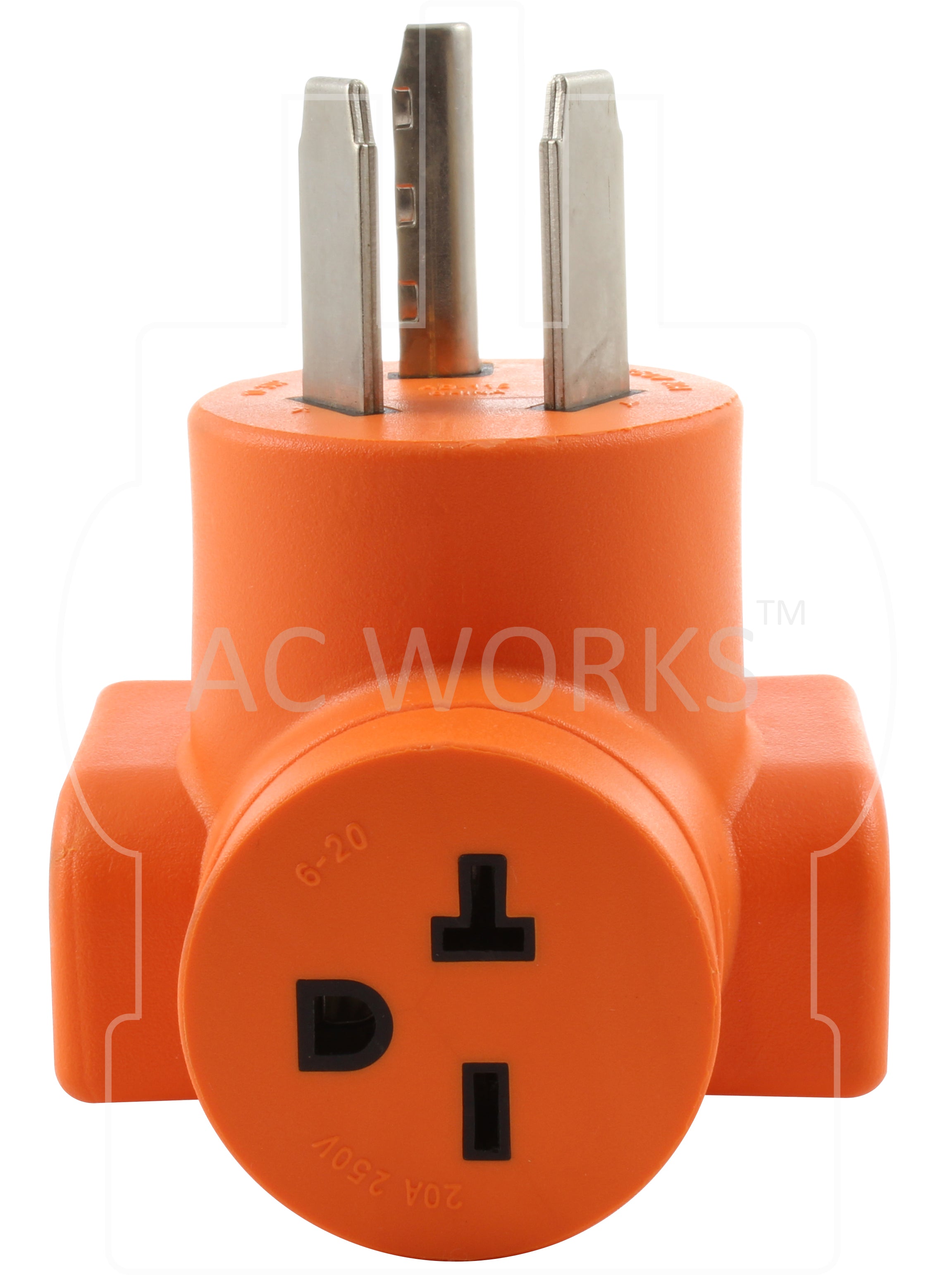 AC WORKS® NEMA 6-20R Nickel Plated Terminals Female Connector