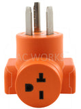AC WORKS® NEMA 6-20R Nickel Plated Terminals Female Connector