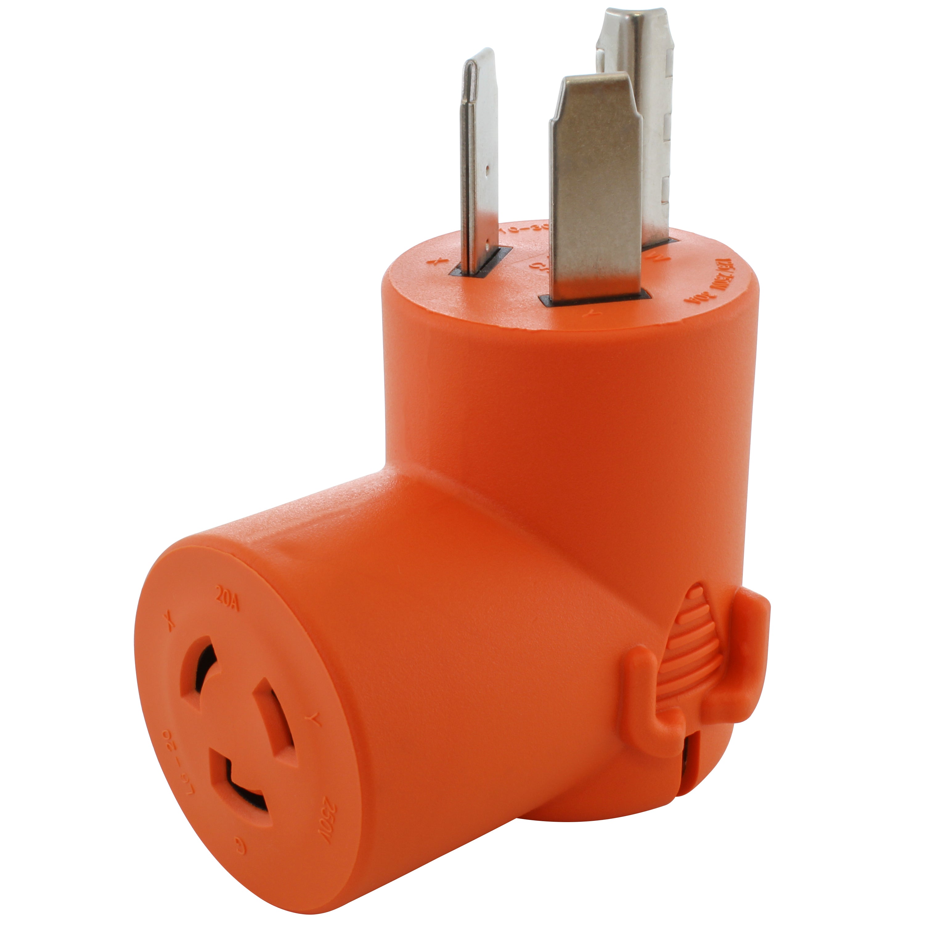 AC WORKS® [AD1030L620] 3-Prong Dryer Outlet to L6-20 20A 250V Locking Female Adapter