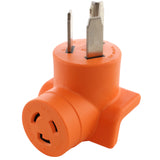 AC WORKS® [AD1030L620] 3-Prong Dryer Outlet to L6-20 20A 250V Locking Female Adapter