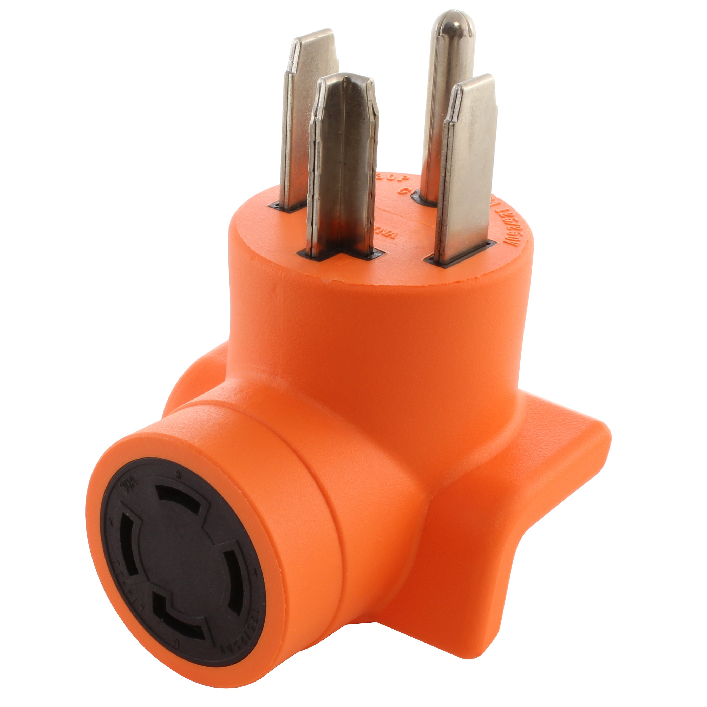 AC WORKS® 4-Prong Dryer Plug 14-30P to 4-Prong Locking L14-30R