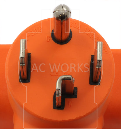 AC WORKS® NEMA 14-30P 4-Prong Dryer Outlet Plug Adapter