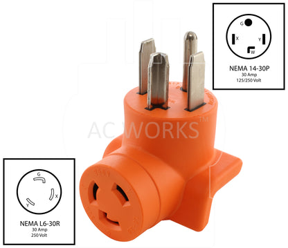 AC WORKS® [L630KIT] NEMA L6-30 Adapter Kit for 250V Power Sources