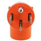 AC WORKS® [AD1450L1430] 4-Prong NEMA 14-50P Plug to 4-Prong 30A Locking NEMA L14-30R Adapter