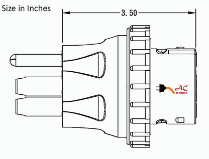 AC WORKS® AD1450SS2 Locking Shore Power Adapter