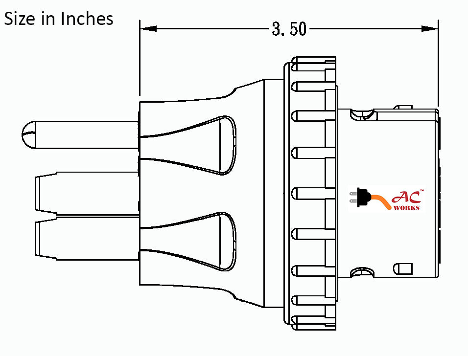 AC WORKS® AD1450SS2 Locking Shore Power Adapter