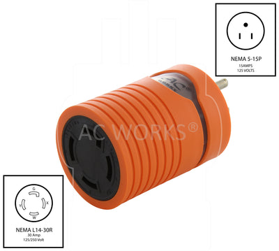 Adapter Cord NEMA 5-15 Male Plug to Locking L14-30 Female Receptacle 2 Adapter Cord NEMA 5-15 Male Plug to Locking L14-30 Female Receptacle 2