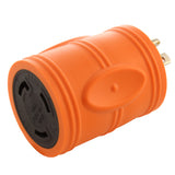 AC WORKS orange adapter, twist lock adapter