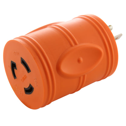 AC WORKS® [AD520L520] Adapter 5-20P 20A Household Male Plug to Locking L5-20R Female Connector