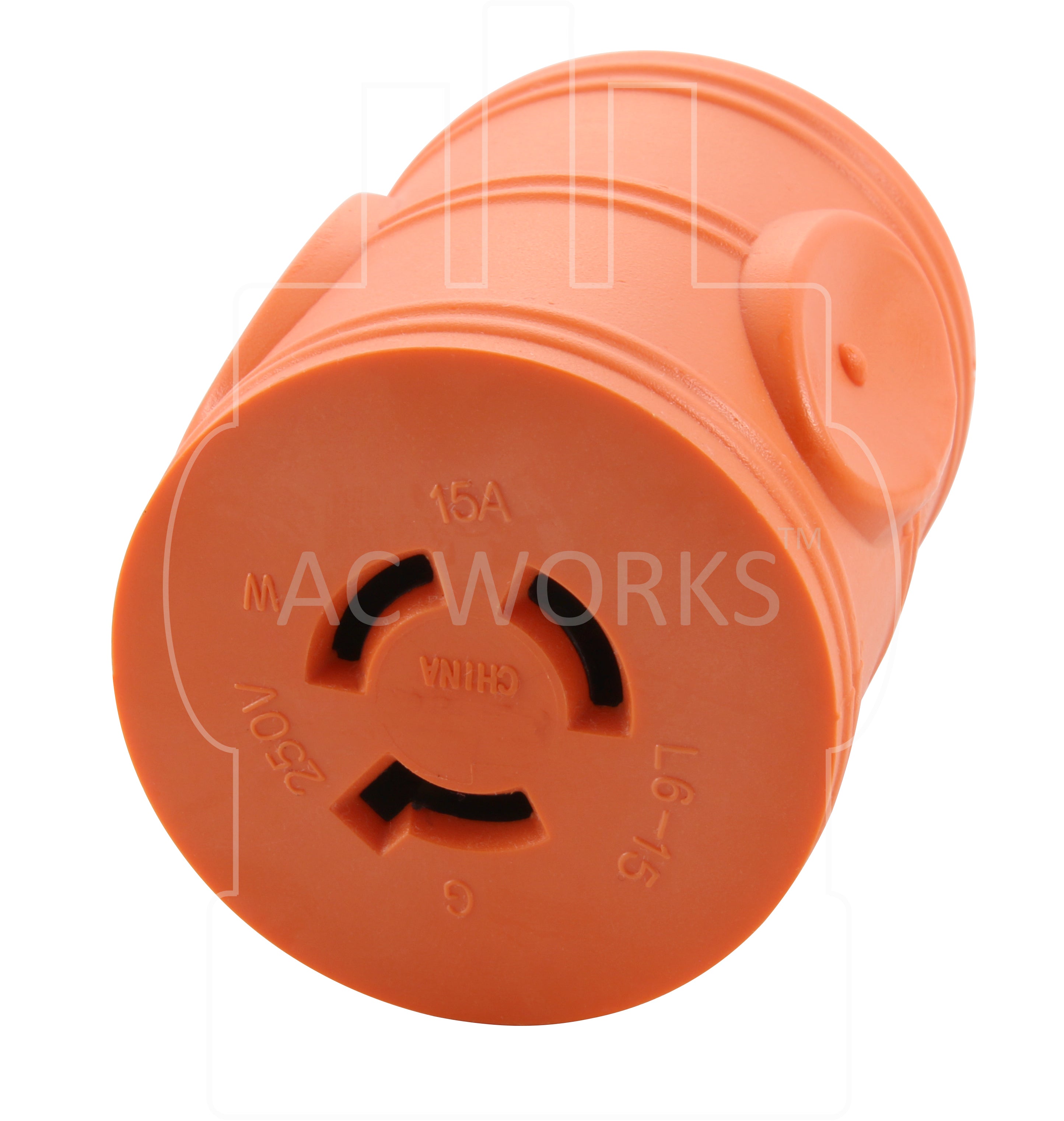 AC WORKS® 15 Amp Twist Lock Connector, NEMA L6-15R, L615 Connector