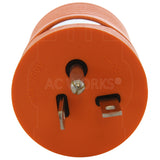 AC WORKS® [AD620L620] Adapter NEMA 6-20P 20A 250V Plug to NEMA L6-20R 20A 250V Locking Connector