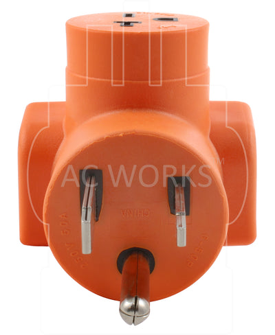 NEMA 6-50P 50 Amp Welder Plug with Nickel Plated Prongs