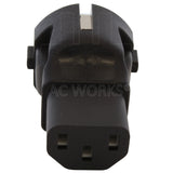 AC WORKS® [ADEUC13] Type E European CEE7 Schuko Plug to IEC C13 Connector