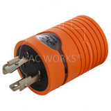 ADL1420L1430 Orange Locking Compact Adapter by AC WORKS®