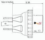 AC WORKS® RV Generator Locking Adapter Specification Drawing