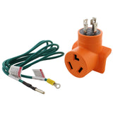 AC WORKS® [ADL14301030] L14-30P 30A 4-Prong Generator Plug to 10-30R 3-Prong Dryer Outlet