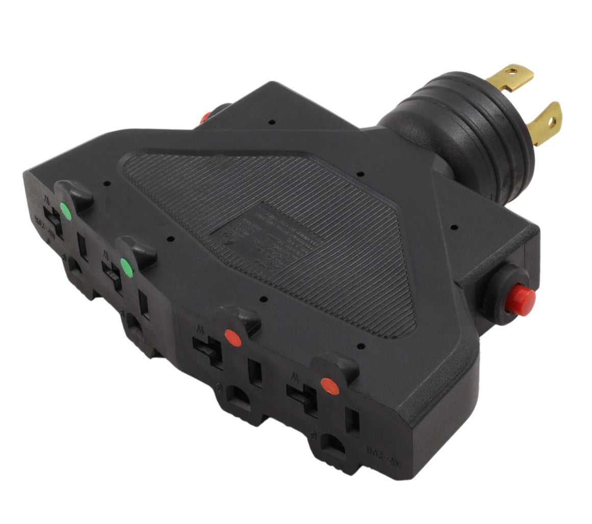 AC WORKS™ Generator Power Distribution Adapter L1430P to (4) Home