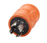 AC Connectors AC WORKS® Orange 4-Prong NEMA L14-30P Locking Adapter