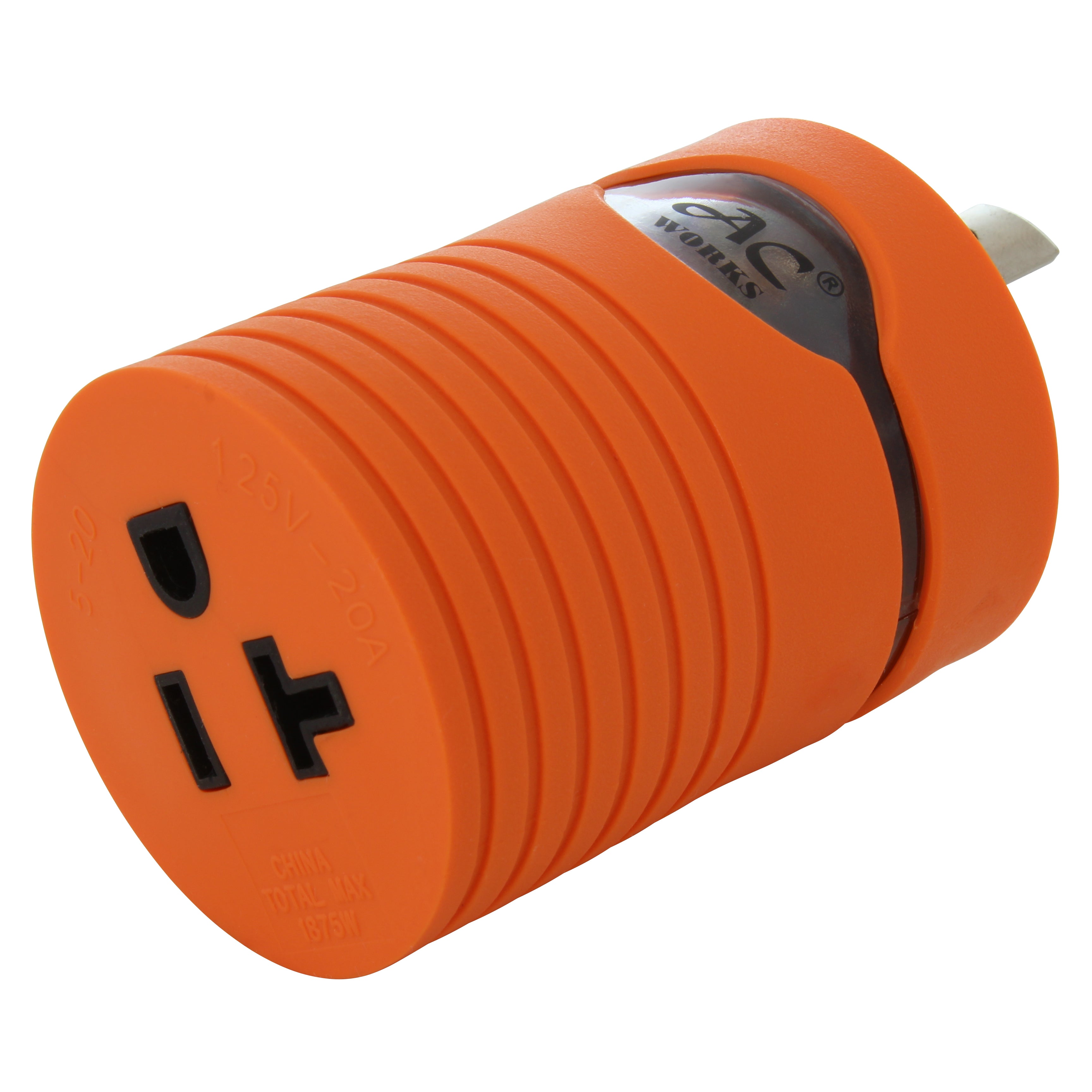 Locking Adapter NEMA L5-15P 15Amp Locking Plug to Household 15/20Amp ...