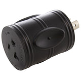 AC WORKS® [ADL515520] Locking Adapter NEMA L5-15P 15 Amp Locking Plug to Household 15/20A Connector