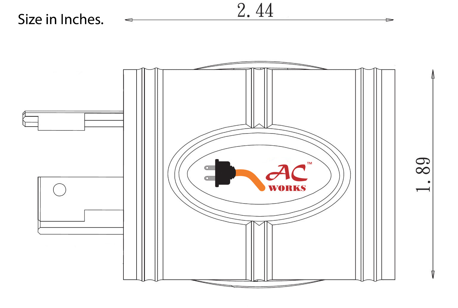 AC WORKS® AC Connectors NEMA L5-20P to NEMA L5-30R Marine Shore Generator Adapter ADL520L530