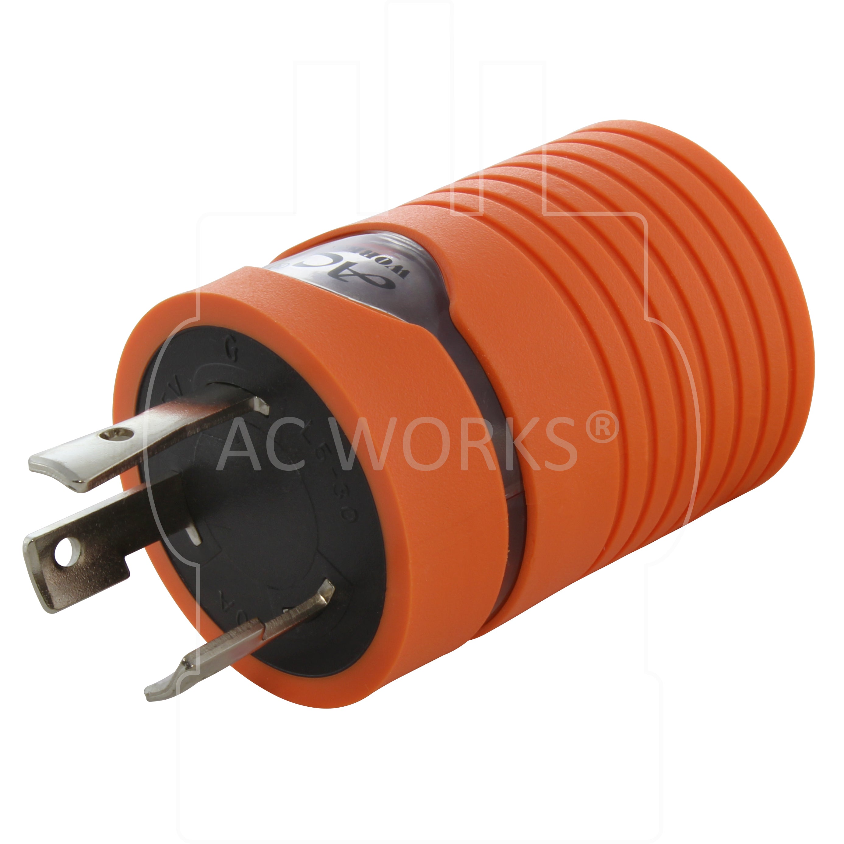 3-Prong to 4-Prong Orange Adapter