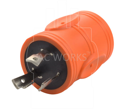 AC Works, AC Connectors, NEMA L5-30P, L530, L530P, Locking 30 Amp Plug, Twist Lock, Marine Shore Power Adapter
