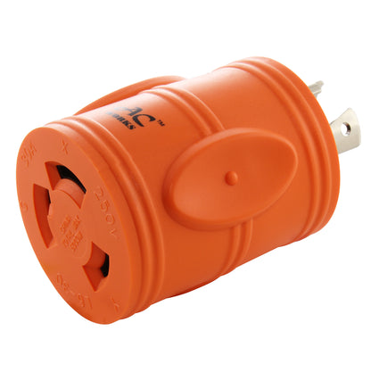 AC WORKS® [ADL620L630] Plug Adapter L6-20P 20A 250V Male Plug to L6-30R 30A Female Connector with cCSAus Approval