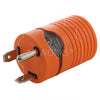 orange compact adapter with power indicator light
