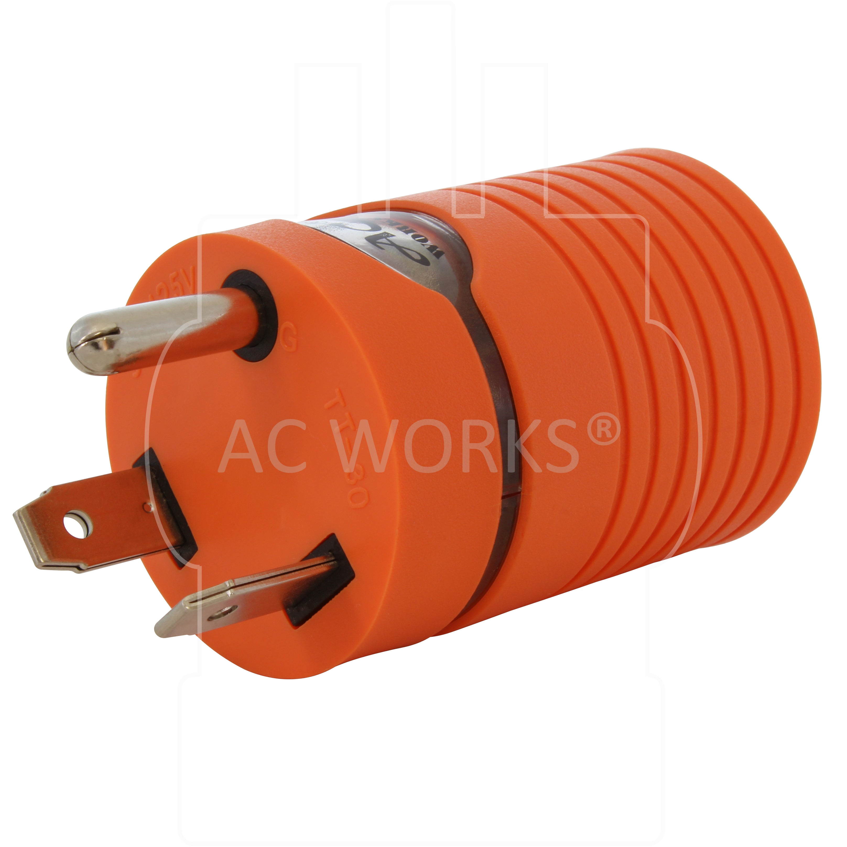 コバタツeFUEL 30A & HI-TECx1 PRO 充電器 AC WORKS® Generator Adapter RV 30A TT-30P to L5-30R 30A Locking