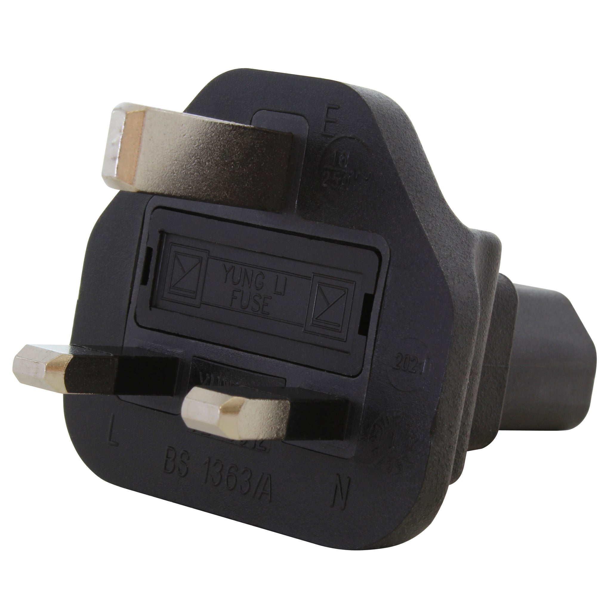 AC WORKS® [ADUKC13] Type G UK BS1363 Plug to IEC C13 Connector – AC  Connectors