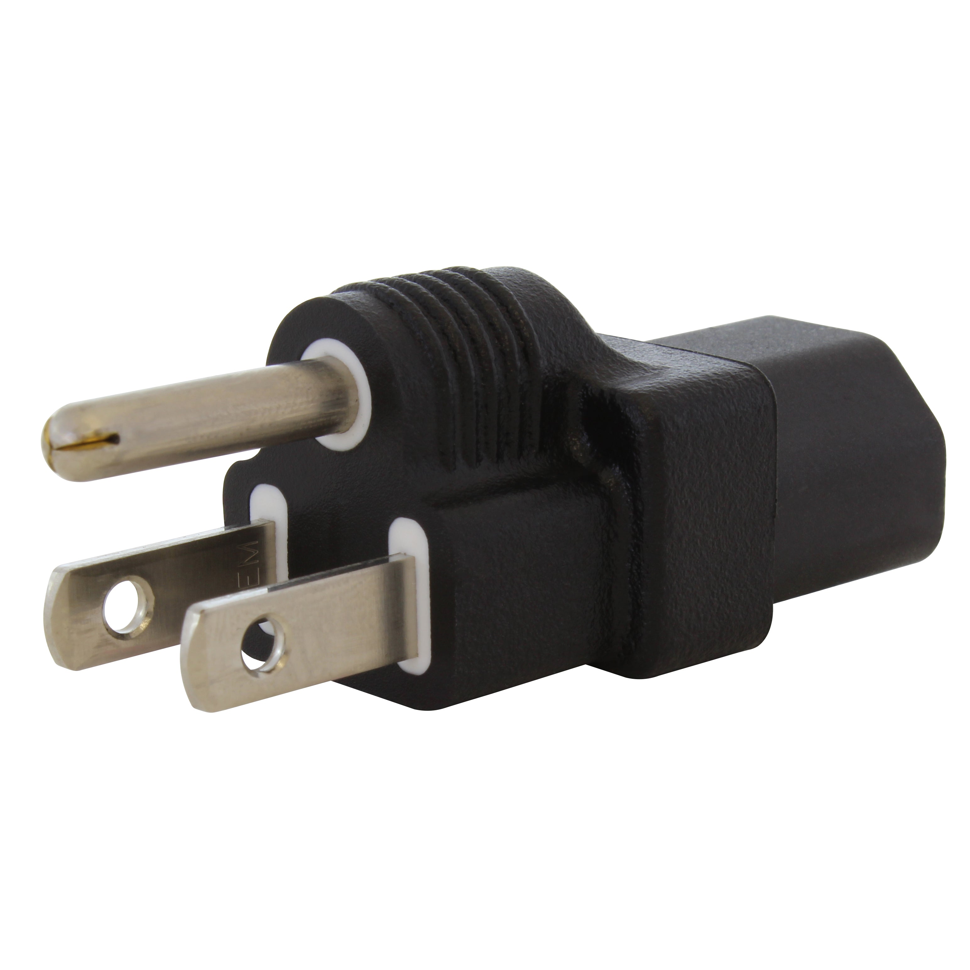 AC WORKS® [ADUSC13] Type B NEMA 5-15P Household Plug to IEC C13 Connector