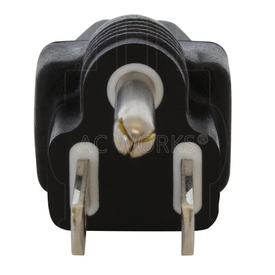 AC WORKS® [ADUSC13] Type B NEMA 5-15P Household Plug to IEC C13 Connector