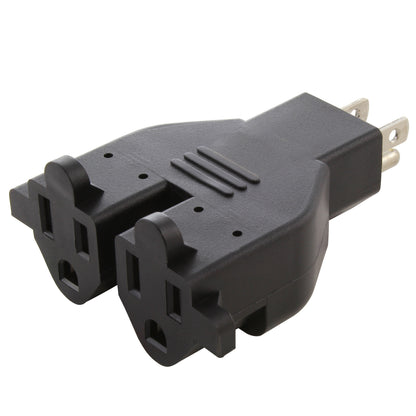 AC WORKS® [ADV104] 3-Prong Heavy-Duty V-DUO Household Outlet Adapter