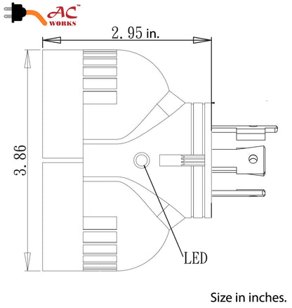 ADVL1430520, AC WORKS® AC Connectors, V-DUO adapter, locking adapter, orange adapter