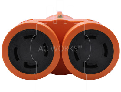 (2) NEMA L14-30R outlets from one NEMA L14-30 plug splitter