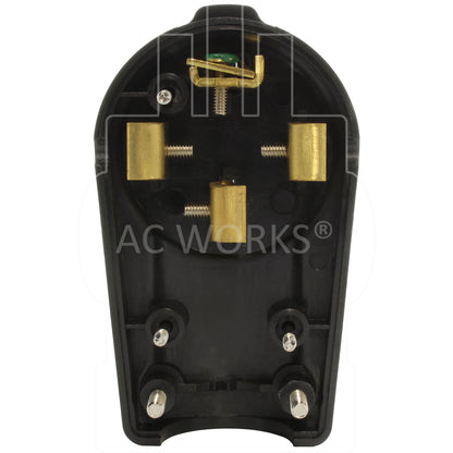 AC WORKS® [AS1450P] RV/Range/Generator 50 Amp NEMA 14-50P DIY Assembly Plug