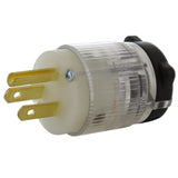 AC WORKS® [AS515PL] NEMA 5-15P 15A 125V Household Plug with Power Indicator UL, C-UL Approval