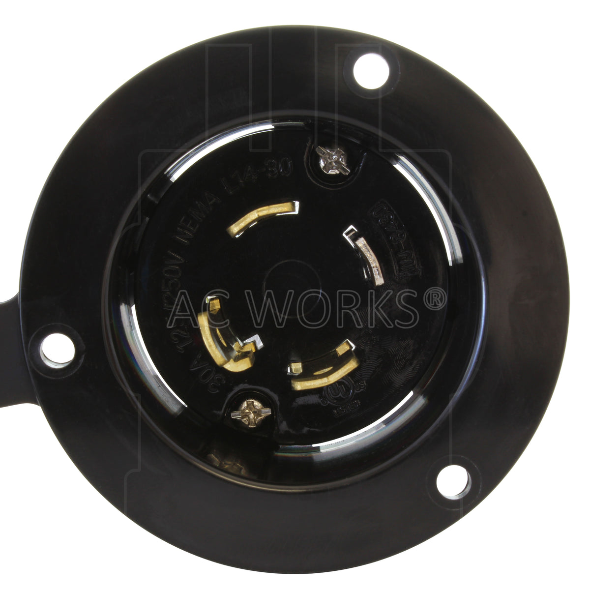 AC WORKS® 30 Amp 125/250 Volt L14-30P Power Input Inlet – AC Connectors