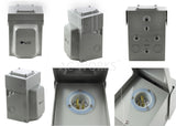 AC Works, AC Connectors, NEMA L14-30P, L1430, 4 prong locking plug, locking inlet box