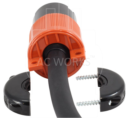 AC works, strain relief connector, strain relief outlet, strain relief wiring device, strain relief DIY wiring